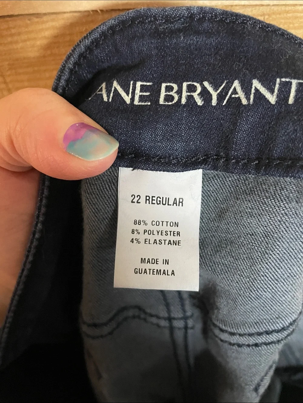 Lane Bryant size 22 Regular Dark Wash Stretchy Blue Jean Shorts with Cuffed Hem